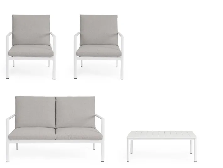 Bizzotto Salotti Completi>SET4 SALOTTO C-C KONNOR BIANCO CX21