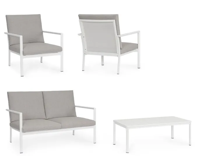 Bizzotto Salotti Completi>SET4 SALOTTO C-C KONNOR BIANCO CX21