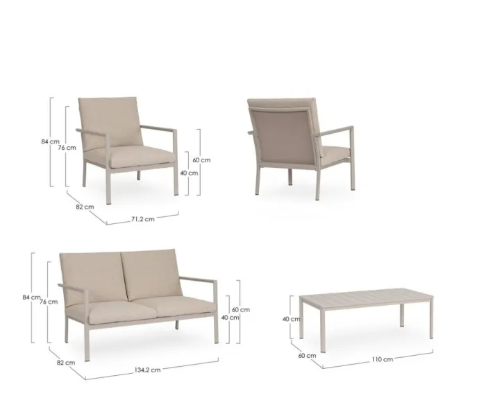 Bizzotto Salotti Completi>SET4 SALOTTO C-C KONNOR RASTIN