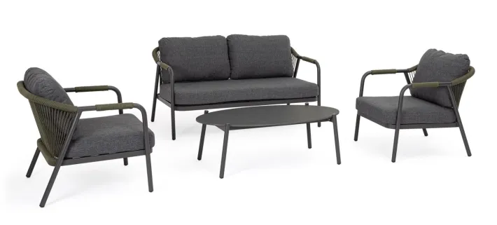 Bizzotto Salotti Completi>SET4 SALOTTO C-C MIRAVET ANT/VERDE