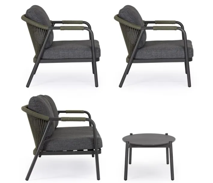 Bizzotto Salotti Completi>SET4 SALOTTO C-C MIRAVET ANT/VERDE