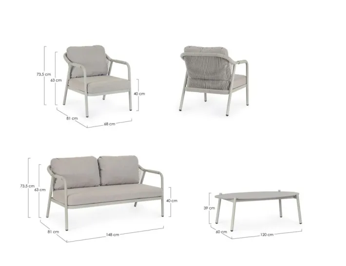 Bizzotto Salotti Completi>SET4 SALOTTO C-C MIRAVET SATURN