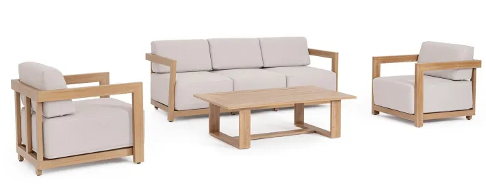 Bizzotto Salotti Completi>SET4 SALOTTO IN ALLUMINIO NATURALE- THESEUS
