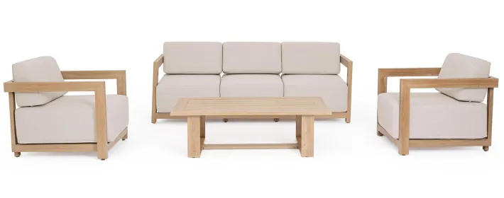 Bizzotto Salotti Completi>SET4 SALOTTO IN ALLUMINIO NATURALE- THESEUS