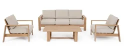 Bizzotto Salotti Completi>SET4 SALOTTO IN ALLUMINIO NATURALE- BALTIC