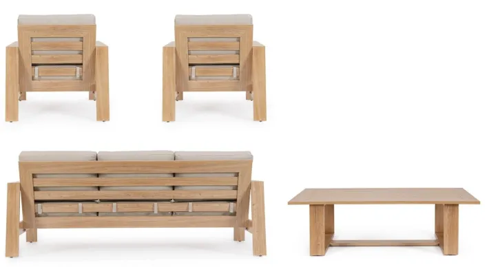 Bizzotto Salotti Completi>SET4 SALOTTO IN ALLUMINIO NATURALE- BALTIC