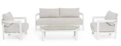 Bizzotto Salotti Completi>SET4 SALOTTO IN CORDA PER ESTERNO BIANCO WG20 - PRESLEY