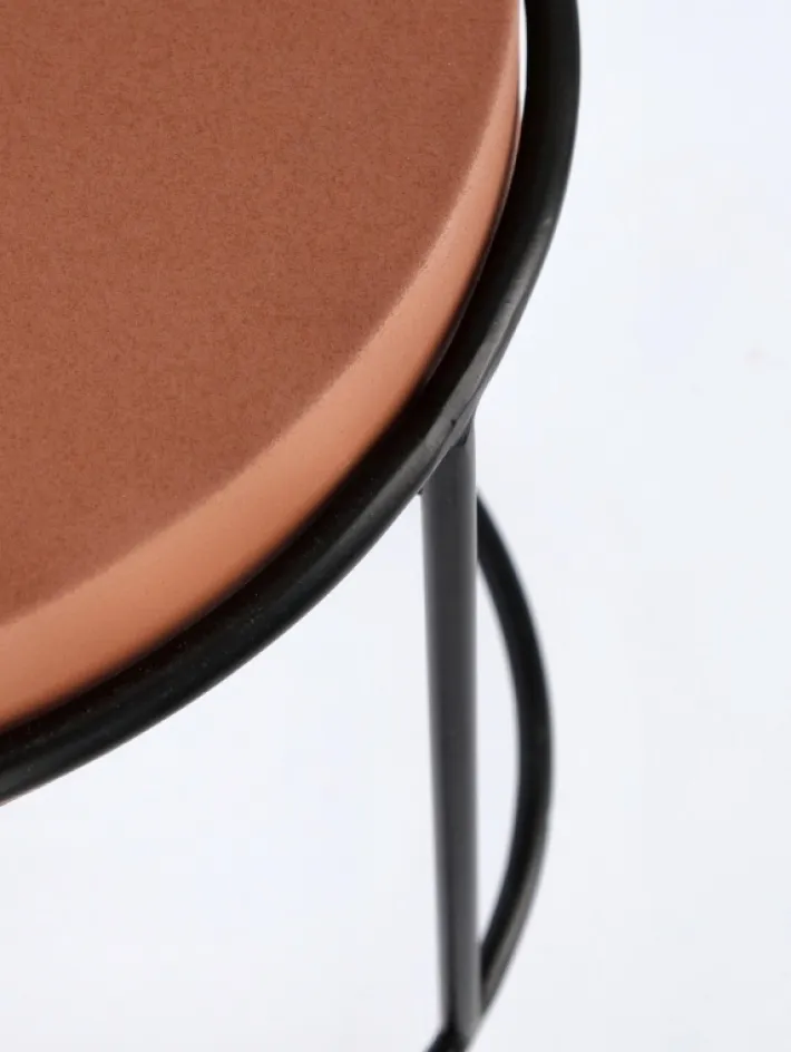 Bizzotto Tavolini>SET2 TAVOLINI IN ACCIAIO BEIGE TERRACOTTA - KETAKI