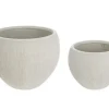 Bizzotto Vasi E Coprivasi>SET2 VASO BRUSH SFERA BEIGE