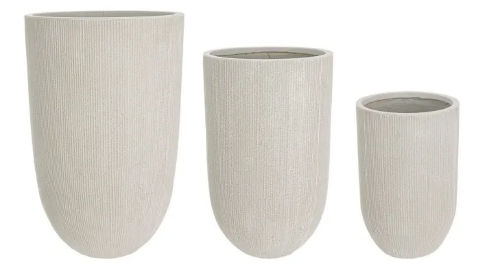 Bizzotto Vasi E Coprivasi>SET3 VASO BRUSH TO ALTO BEIGE