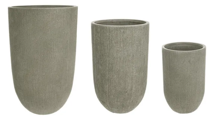 Bizzotto Vasi E Coprivasi>SET3 VASO BRUSH TO ALTO SALVIA