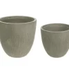 Bizzotto Vasi E Coprivasi>SET2 VASO BRUSH TO BASSO SALVIA
