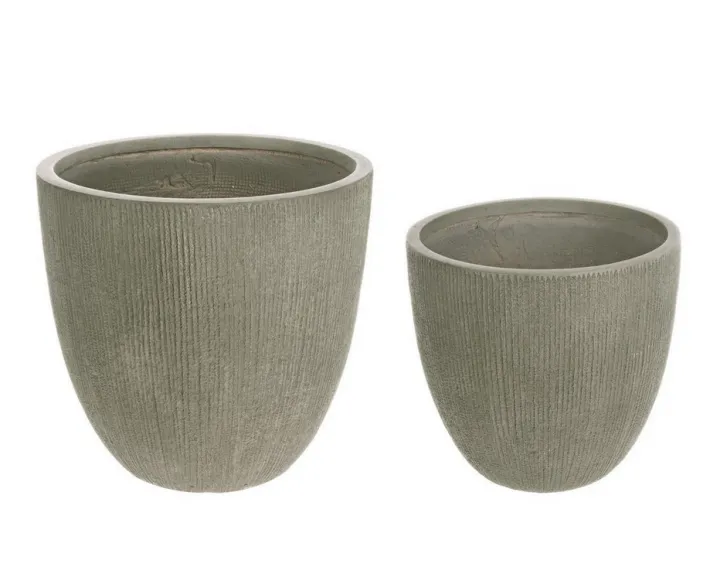 Bizzotto Vasi E Coprivasi>SET2 VASO BRUSH TO BASSO SALVIA