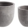 Bizzotto Vasi E Coprivasi>SET2 VASO CEMENT TO BASSO GRIGIO