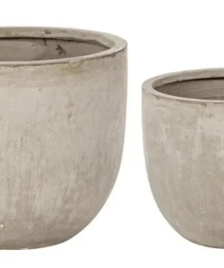 Bizzotto Vasi E Coprivasi>SET2 VASO CEMENT TO BASSO SABBIA