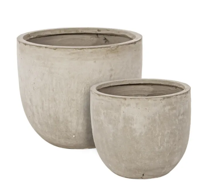 Bizzotto Vasi E Coprivasi>SET2 VASO CEMENT TO BASSO SABBIA