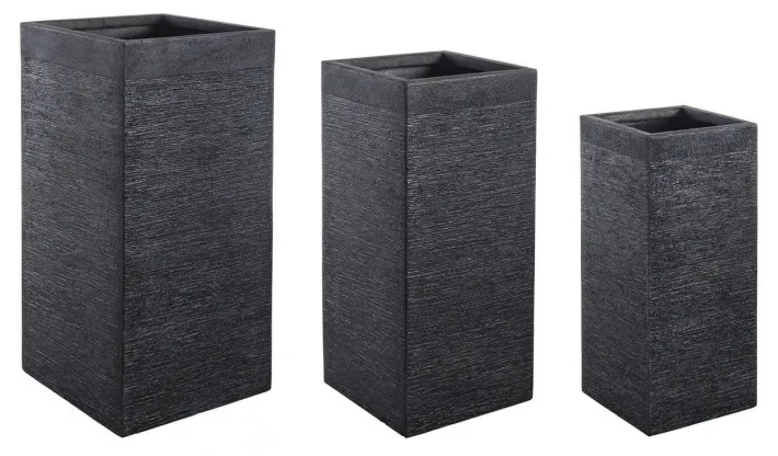 Bizzotto Vasi E Coprivasi>SET3 VASO GRAFFITI QU NERO ALTO