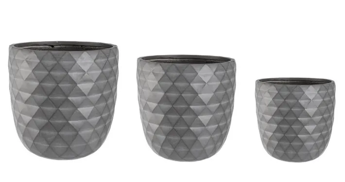 Bizzotto Vasi E Coprivasi>SET3 VASO PYRAMID BOMB ANTRACITE
