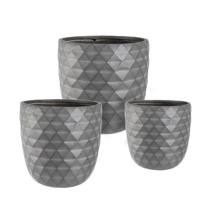 Bizzotto Vasi E Coprivasi>SET3 VASO PYRAMID BOMB ANTRACITE