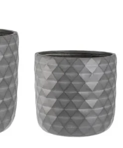 Bizzotto Vasi E Coprivasi>SET3 VASO PYRAMID TO ANTRACITE