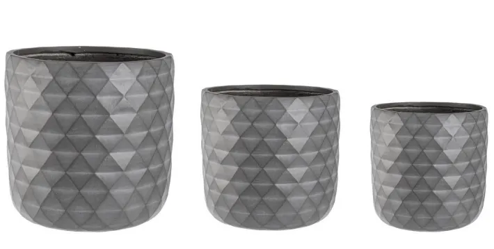 Bizzotto Vasi E Coprivasi>SET3 VASO PYRAMID TO ANTRACITE