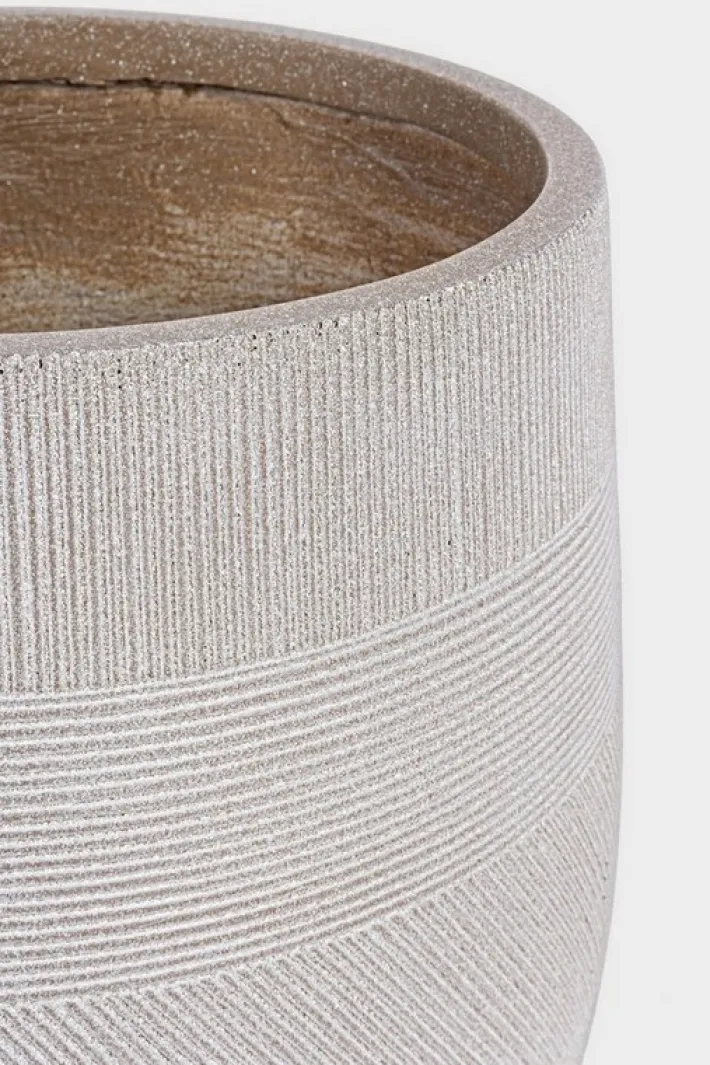 Bizzotto Vasi E Coprivasi>SET2 VASO RIGO BOMB BEIGE ALTO