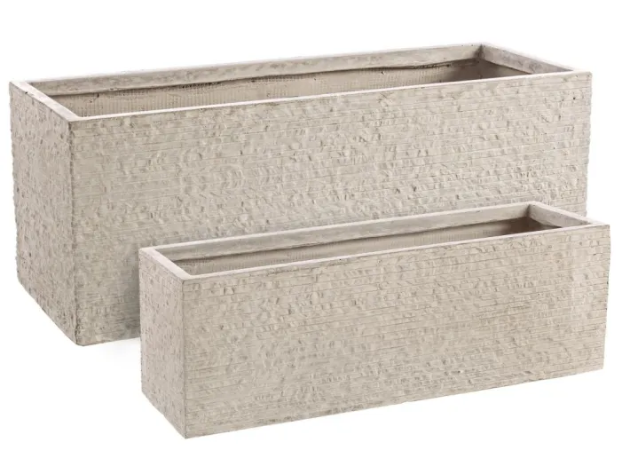Bizzotto Vasi E Coprivasi>SET2 VASO ROCCIA RETT BASSO SABBIA