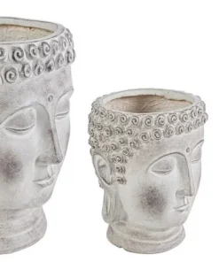 Bizzotto Vasi E Coprivasi>SET3 VASO TESTA BUDDHA