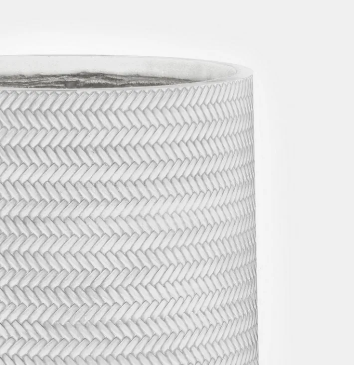 Bizzotto Vasi E Coprivasi>SET2 VASO TRESSAGE TO ALTO BIANCO