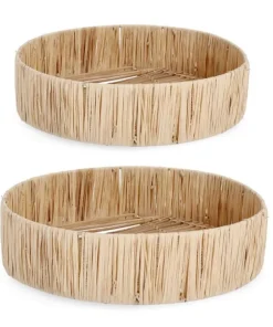 Bizzotto Ceste Decorative>SET2 VASSOIO DECORATIVO BAGAN TO NATURAL