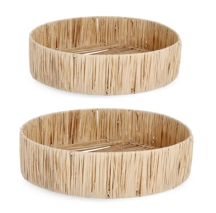 Bizzotto Ceste Decorative>SET2 VASSOIO DECORATIVO BAGAN TO NATURAL