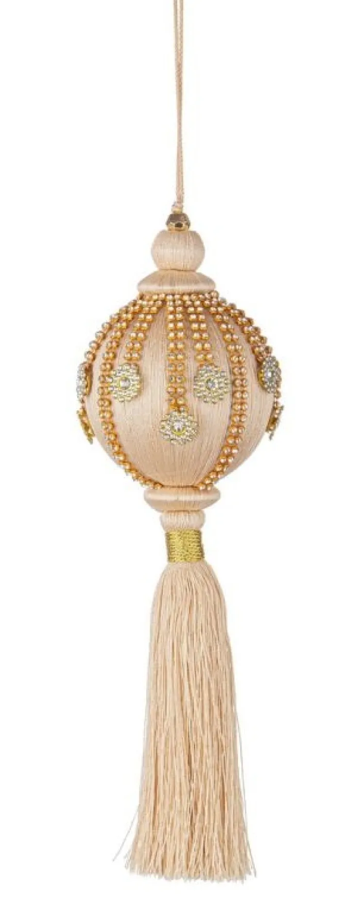Bizzotto Pendagli>SFERA FRINGE BEIGE C-NAPPA D80