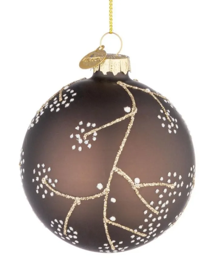 Bizzotto Sfere>SFERA VT FLORAL MARRONE D80