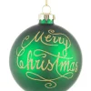 Bizzotto Sfere>SFERA VT MERRY CHRISTMAS VERDE D80