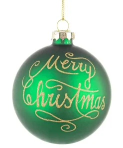 Bizzotto Sfere>SFERA VT MERRY CHRISTMAS VERDE D80