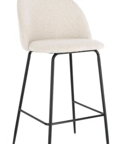 Bizzotto Sgabelli Bar>SGABELLO BAR EFFETTO BOUCLE' NERO/AVORIO - CARRY