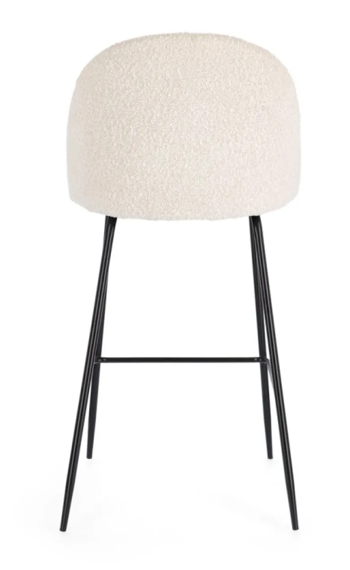 Bizzotto Sgabelli Bar>SGABELLO BAR EFFETTO BOUCLE' NERO/AVORIO - CARRY