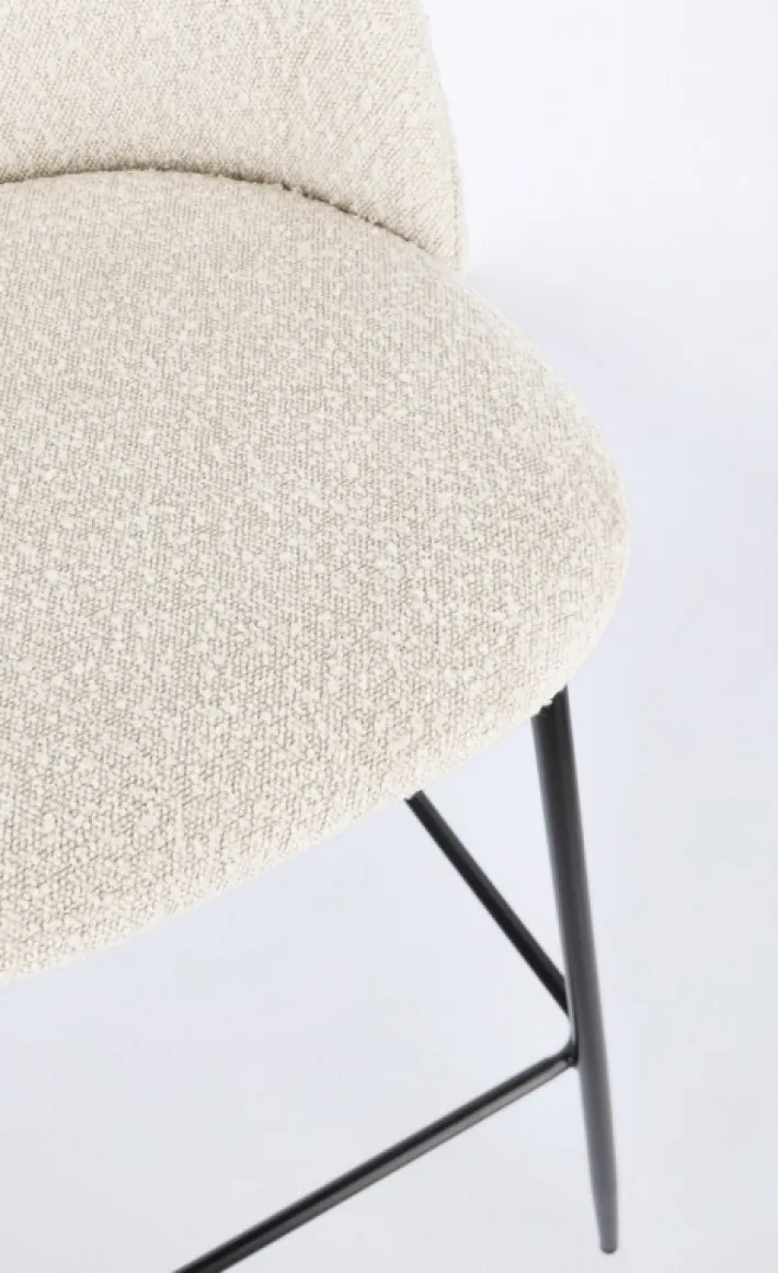 Bizzotto Sgabelli Bar>SGABELLO BAR EFFETTO BOUCLE' NERO/AVORIO - CARRY