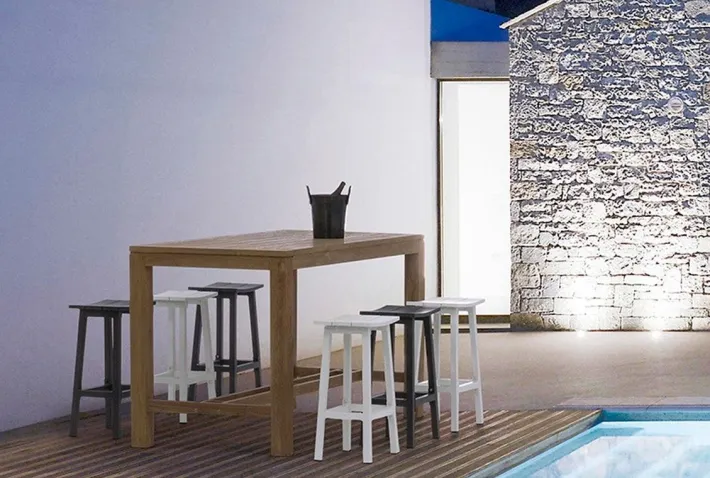 Bizzotto Sgabelli>SGABELLO BAR IN ALLUMINIO ANTRACITE YK13 - SKIPPER