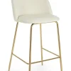 Bizzotto Sgabelli Bar>SGABELLO BAR IN VELLUTO BIANCO - CARRY