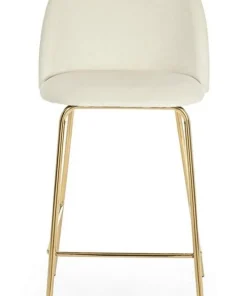 Bizzotto Sgabelli Bar>SGABELLO BAR IN VELLUTO BIANCO - CARRY