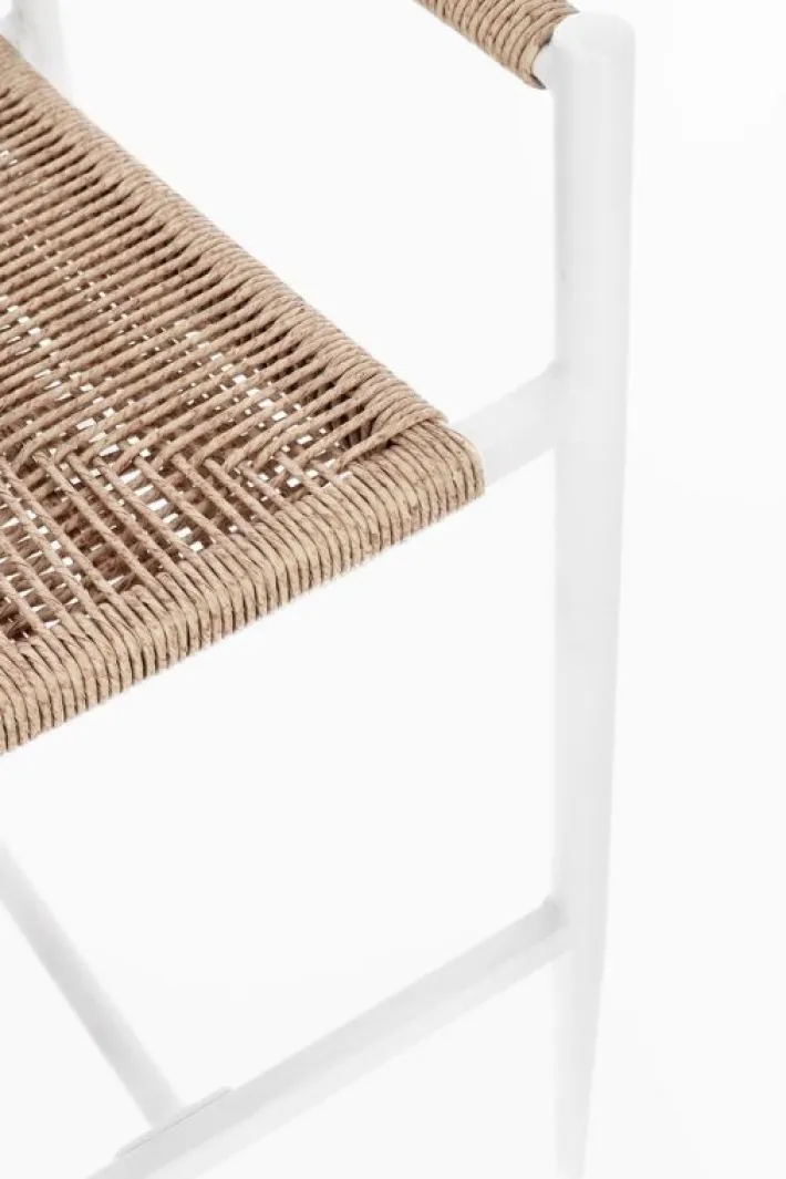 Bizzotto Sgabelli>SGABELLO BAR JANDIA BIANCO/BEIGE