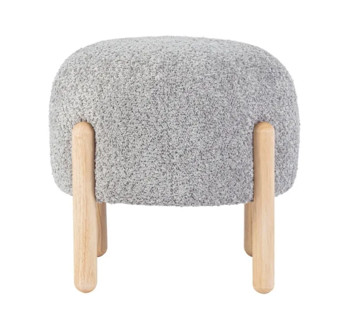 Bizzotto Sgabelli>SGABELLO EFFETTO BOUCLE' GRIGIO CHIARO - DAYLA