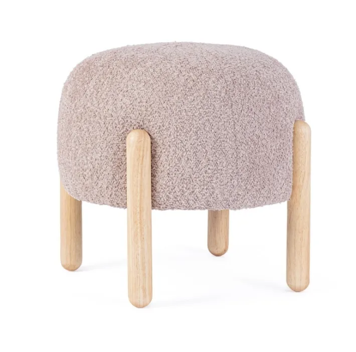 Bizzotto Sgabelli>SGABELLO EFFETTO BOUCLE' ROSA ANTICO - DAYLA