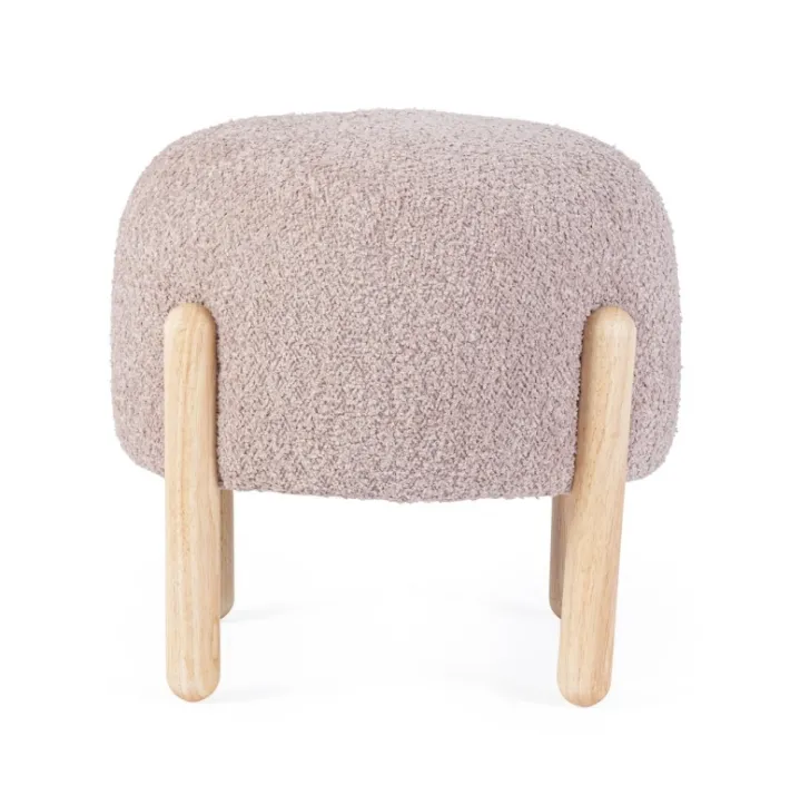 Bizzotto Sgabelli>SGABELLO EFFETTO BOUCLE' ROSA ANTICO - DAYLA
