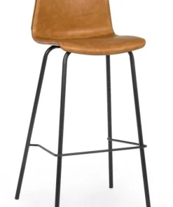 Bizzotto Sgabelli Bar>SGABELLO IN ECOPELLE COLOR CUOIO - KYRA