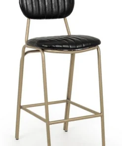 Bizzotto Sgabelli Bar>SGABELLO IN ECOPELLE NERO - ADDY