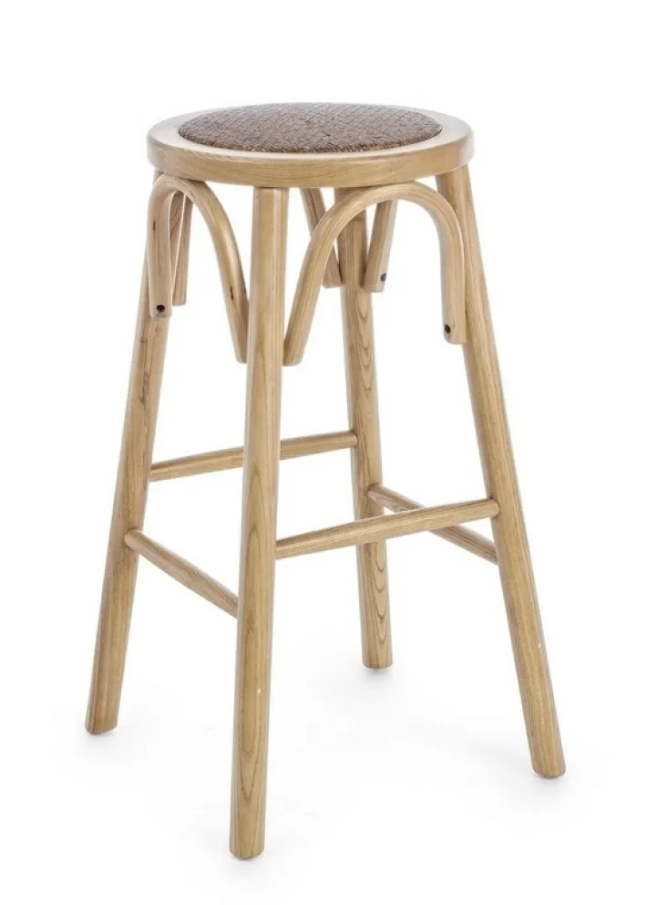Bizzotto Sgabelli Bar>SGABELLO IN LEGNO NATURALE - CIRCLE