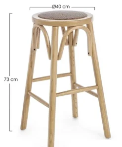 Bizzotto Sgabelli Bar>SGABELLO IN LEGNO NATURALE - CIRCLE