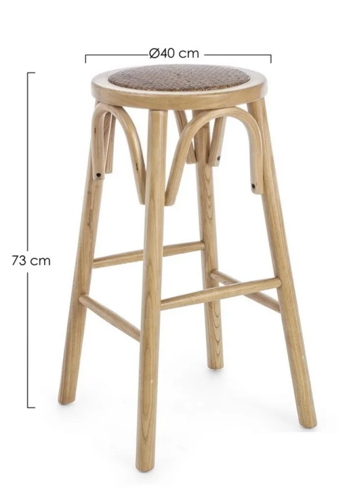 Bizzotto Sgabelli Bar>SGABELLO IN LEGNO NATURALE - CIRCLE